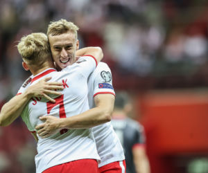 Polska - Albania: Radość po drugim golu