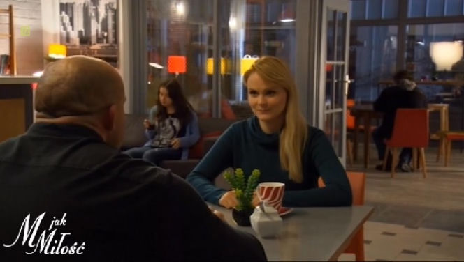 M jak miłość odc. 1207. Andrzejek (Tomasz Oświeciński), Jola (Gabriela Oberbek)
