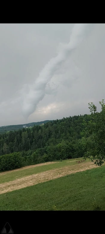 Trąba powietrzna nad Sądecczyzną