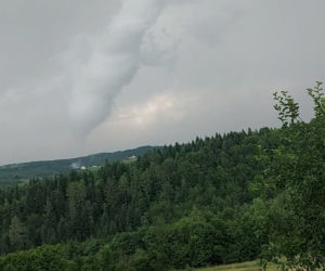 Trąba powietrzna nad Sądecczyzną