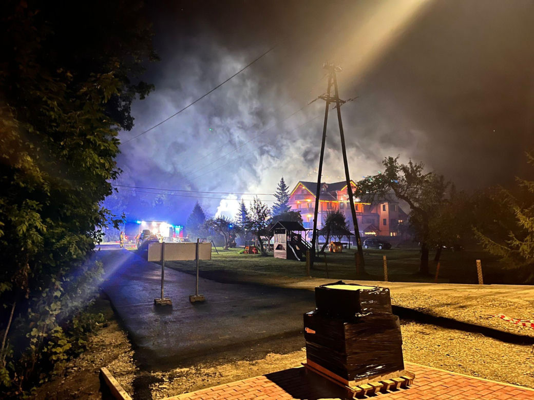 Pożar w Wiśle. Spłonął pensjonat Maria i Natasza