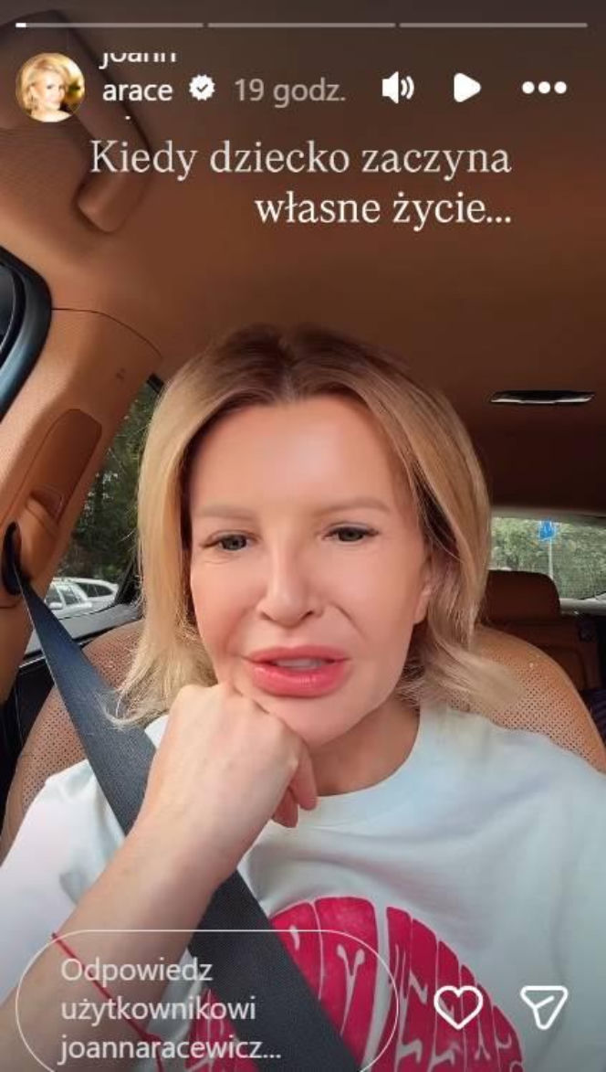 Joanna Racewicz o wyprowadzce syna