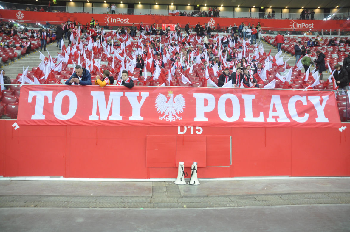 Polska - Litwa na PGE Narodowym. Zdjęcia kibiców
