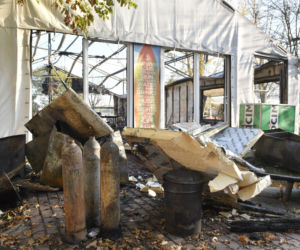 Pożar baru Aloha przy Świderskiej na Tarchominie