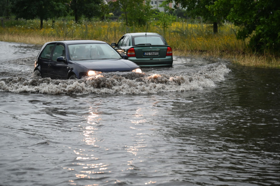 Szczecin zalany po nawałnicy 1.07.2022