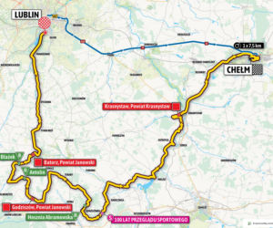 Trasa 1. etapu Tour de Pologne 2021