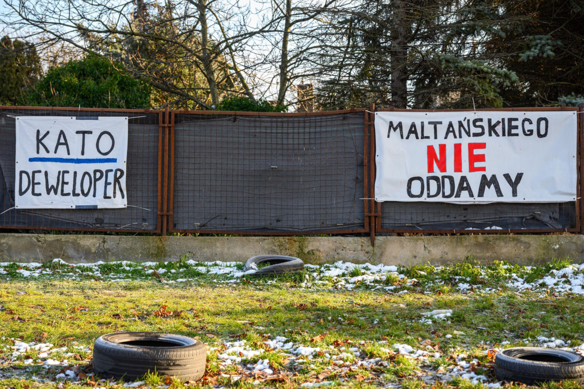 Protest mieszkańców osiedla Maltańskiego trwa