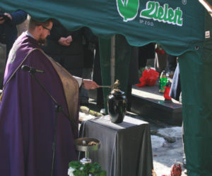 Pogrzeb Mirosława Krawczyka w Gdańsku: Aneta Zając i Mikołaj Krawczyk