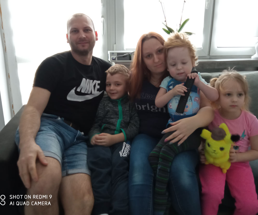 Wiktorek Szczechowiak z rodziną