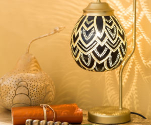 Lampa z tykwy DIY