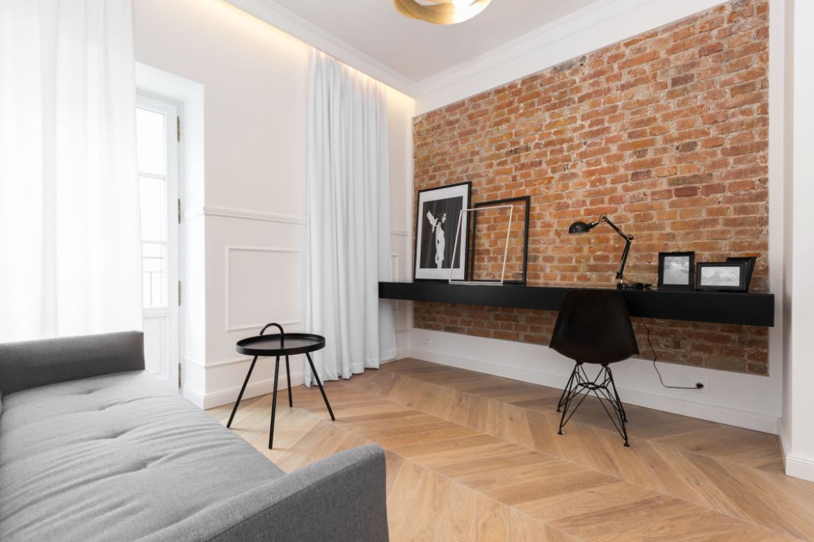 Nowoczesna aranżacja wnętrza: apartament w starych murach