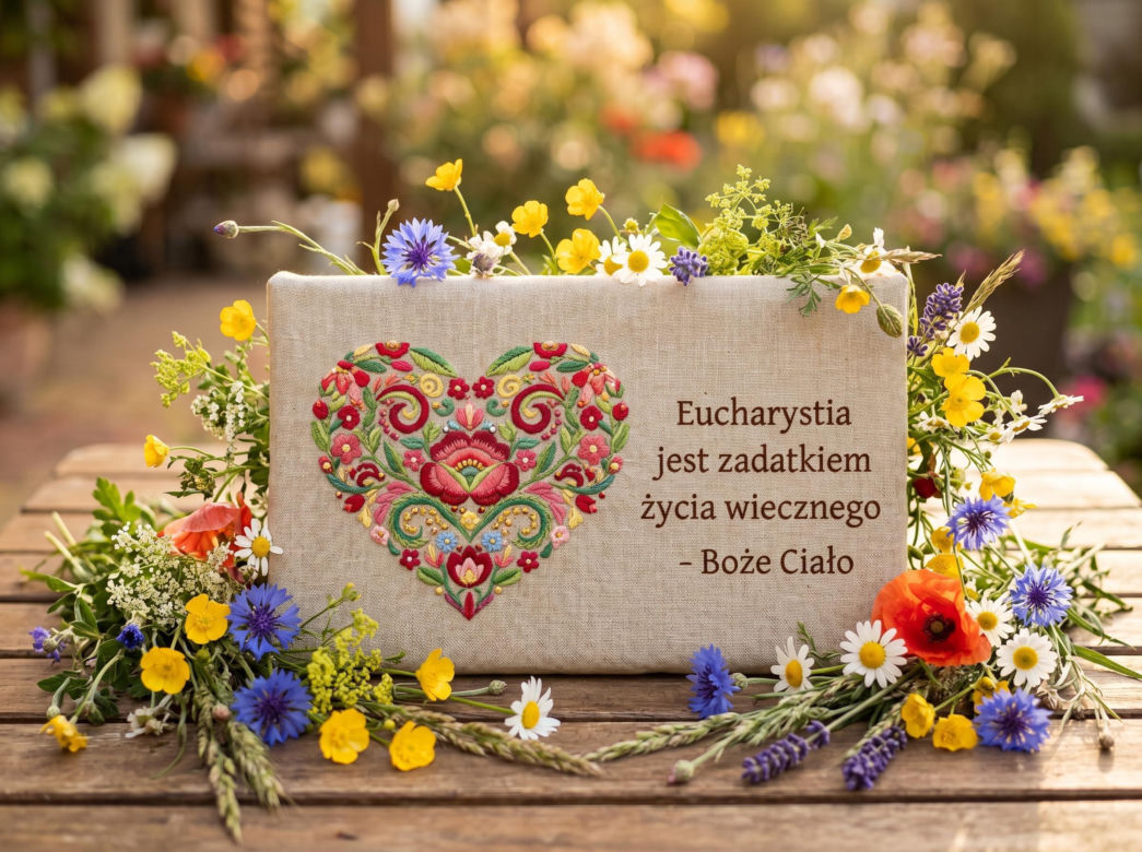 Kartka z życzeniami na Boże Ciało