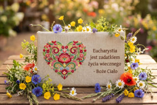 Kartka z życzeniami na Boże Ciało
