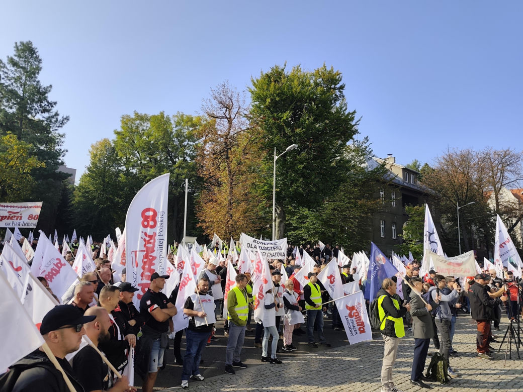 Górnicy protestują przeciw zwolnieniom