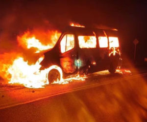 Wypadek w Kopciowicach. Bus stanął w płomieniach! W środku byli pasażerowie