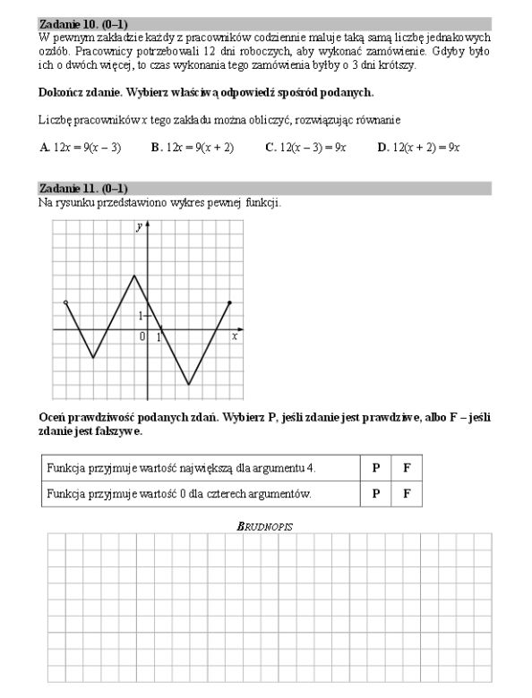 Egzamin z matematyki