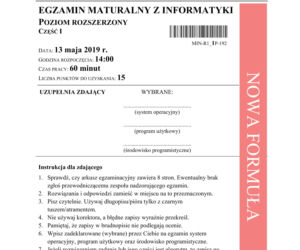 ARKUSZE CKE - Matura z informatyki 2019