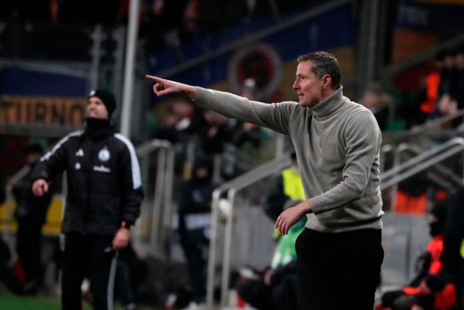 Karol Nawrocki na meczu Legia Warszawa - Sparta Praga