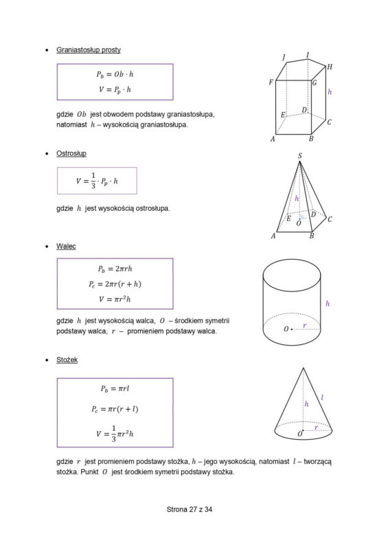 wzory matematyczne matura 2026