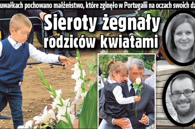 Sieroty żegnały rodziców kwiatami