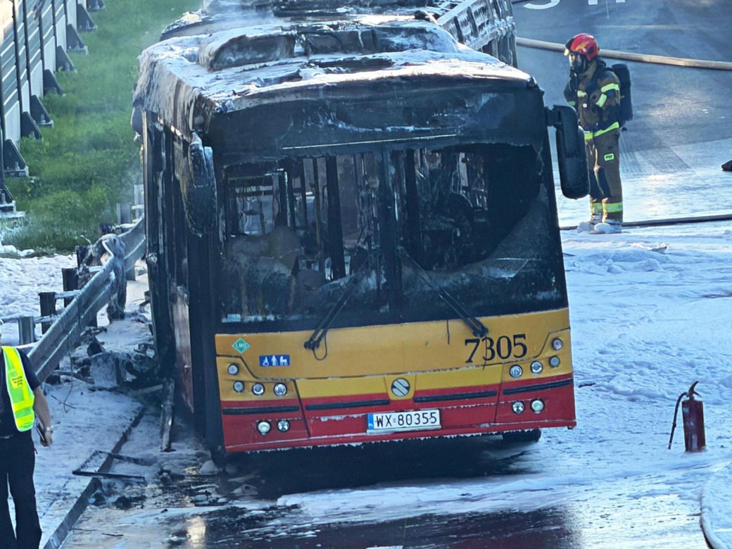 Pożar autobusu miejskiego Al. Stanów Zjednoczonych