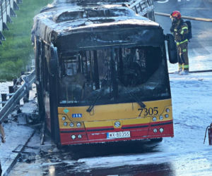 Pożar autobusu miejskiego Al. Stanów Zjednoczonych