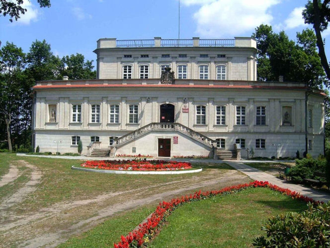 Pałac i platan we Włoszakowicach