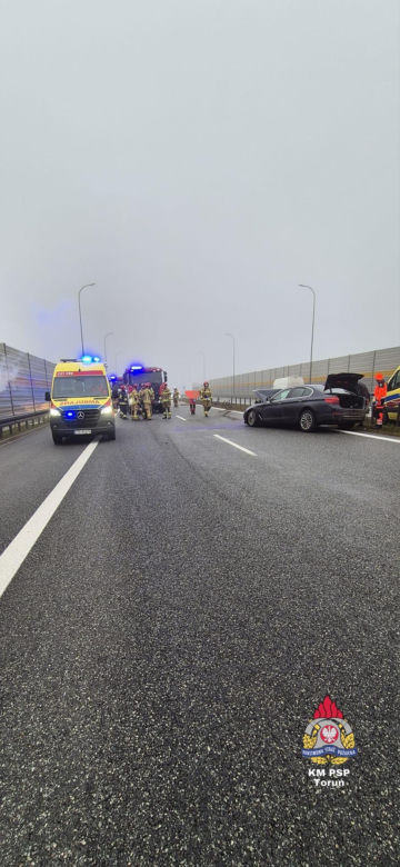 Poważny wypadek na A1 w gminie Łysomice pod Toruniem