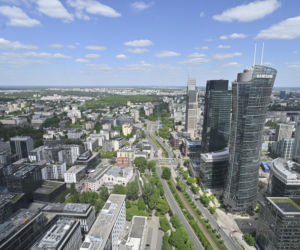 Widok na Warszawę ze Skylinera w 2025 r.