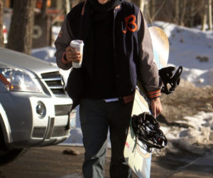 Ashton Kutcher na snowboardzie