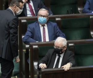 Jarosław Kaczyński w drodze do sejmu