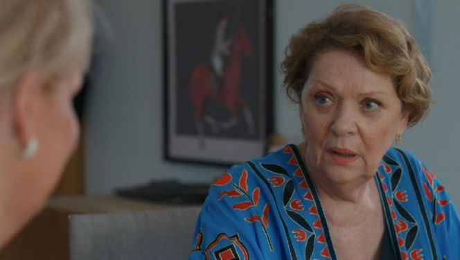 Barwy szczęścia, odcinek 3306. Małgorzata (Adrianna Biedrzyńska), Dżo (Elżbieta Jarosik)