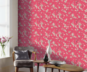 Tapeta z wzorem w kwiat wiśni