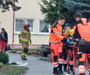 Próbna ewakuacja w zamojskim rolniczaku