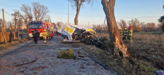 Miłosław. Złodziej samochodu firmy kurierskiej zginął w wypadku. Ruszyła zbiórka na kuriera [ZDJĘCIA]