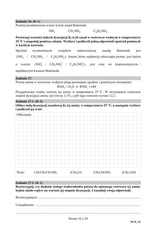 Matura 2020 ARKUSZE CKE: Chemia