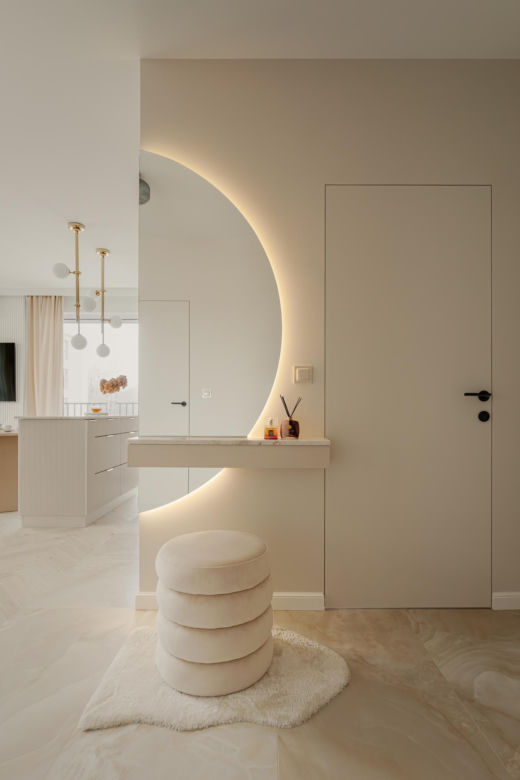 Soft minimalizm w gdyńskim apartamencie - projekt Agata Piltz