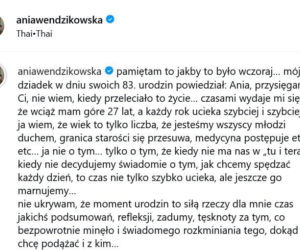 Anna Wendzikowska kończy 45 lat. Wspomniała słowa dziadka. Nie wiem, kiedy przeleciało to życie