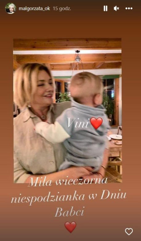 Małgorzata Ostrowska - Królikowska wreszcie zobaczyła wnuka