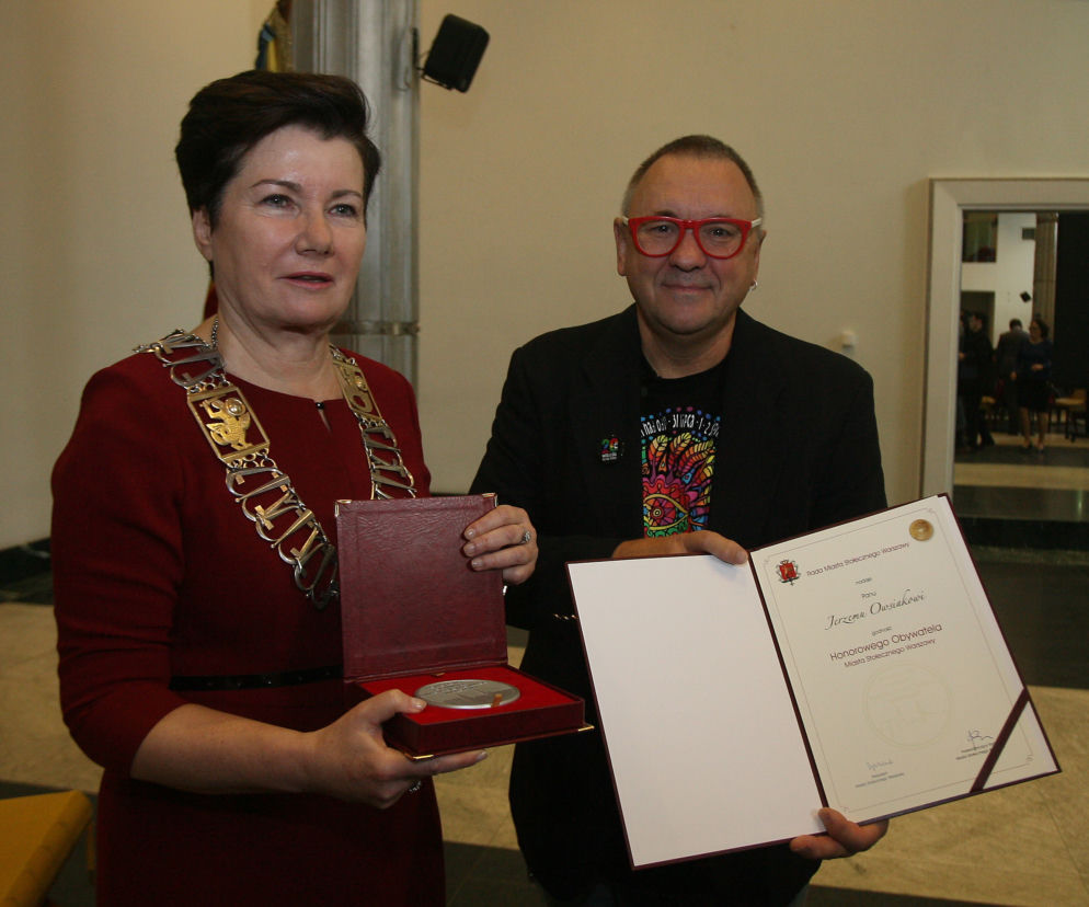 Jerzy Owsiak odbiera tytuł Honorowego Obywatela Warszawy 
