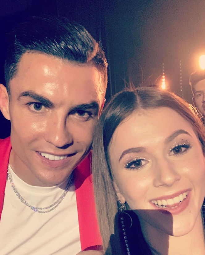 Selfie Roxie z Cristiano Ronaldo