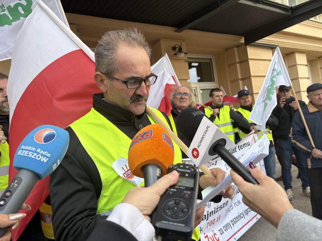 Protest rolników w Rzeszowie