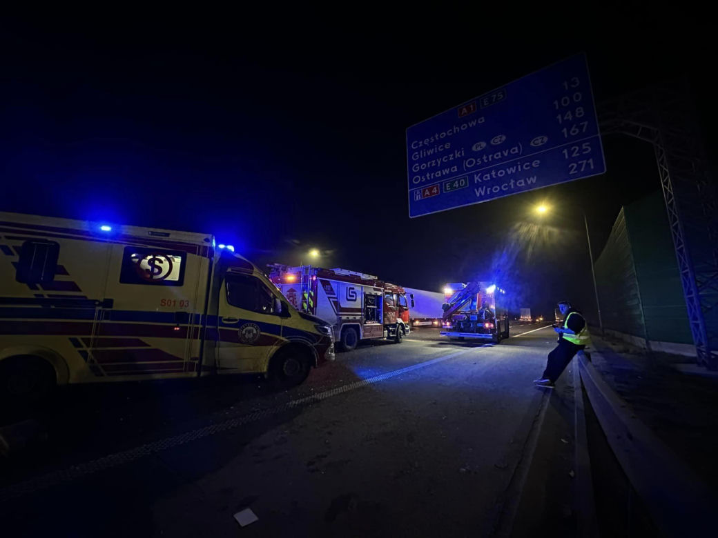 Wypadek na A1 ZDJĘCIA