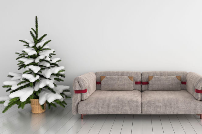 Świąteczne choinki w bieli