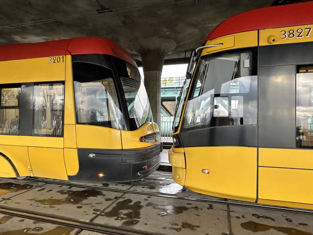 Zderzenie tramwajów na Moście Gdańskim w Warszawie