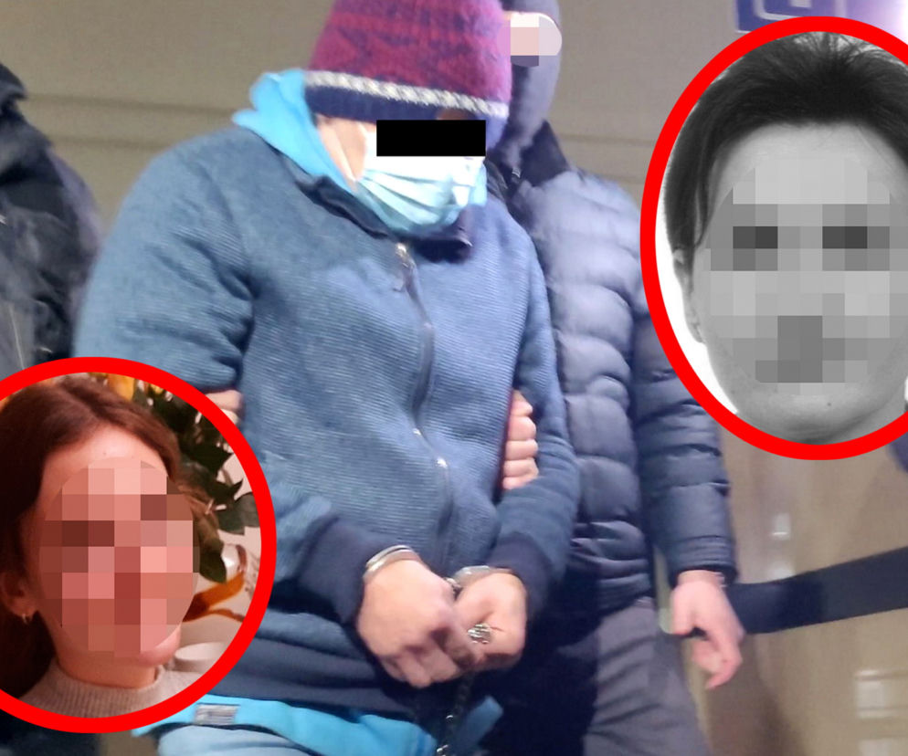 Doprowadzenie podejrzanego o zabójstwo matki i córki