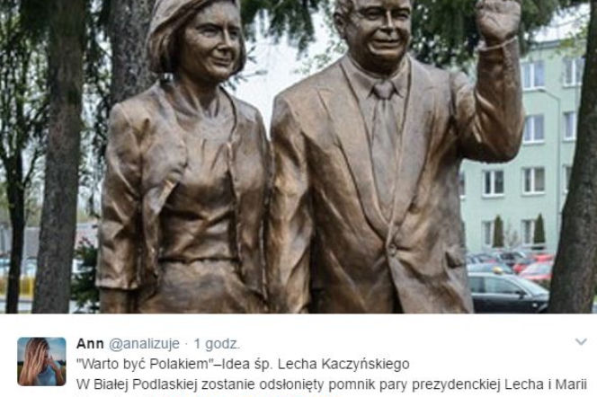 Pomnik Marii i Lecha Kaczyńskich w Białej Podlaskiej