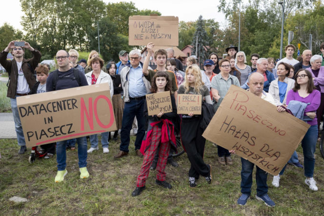 Protest w Piasecznie przeciwko Data Center