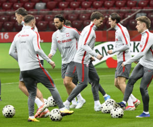 Trening reprezentacji Polski w Warszawie przed meczem z Albaną