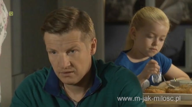M jak miłość odc. 1168. Paweł (Rafał Mroczek), Basia (Gabriela Raczyńska)